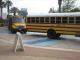 Houston Aquarium - Buses arriving with Students.