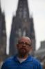 Cologne - Jeff in front of the cathedral.