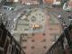 St. Marien - Outline of foundation and supports as viewed from top of church tower.