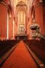 Wismar - St. Nikolai, Pulpit and view to organ loft.